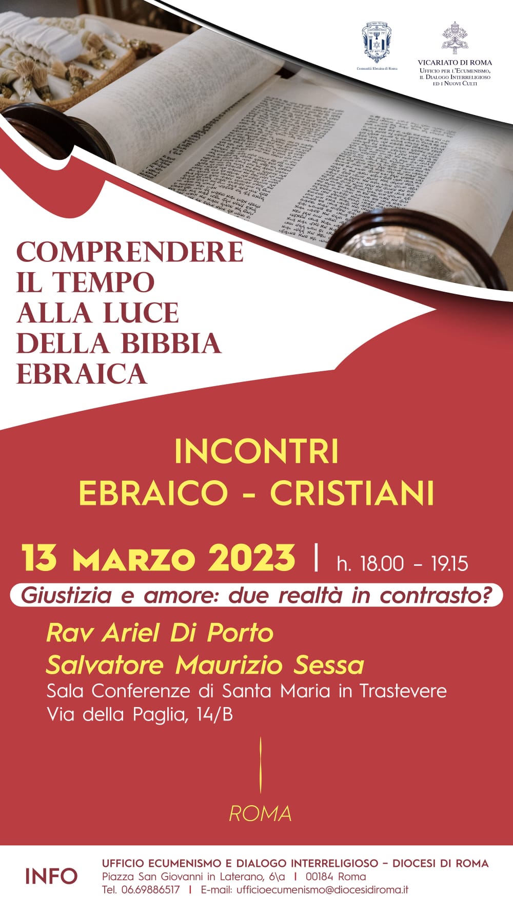 Incontro Ebraico Cristiano 13 Marzo 2023