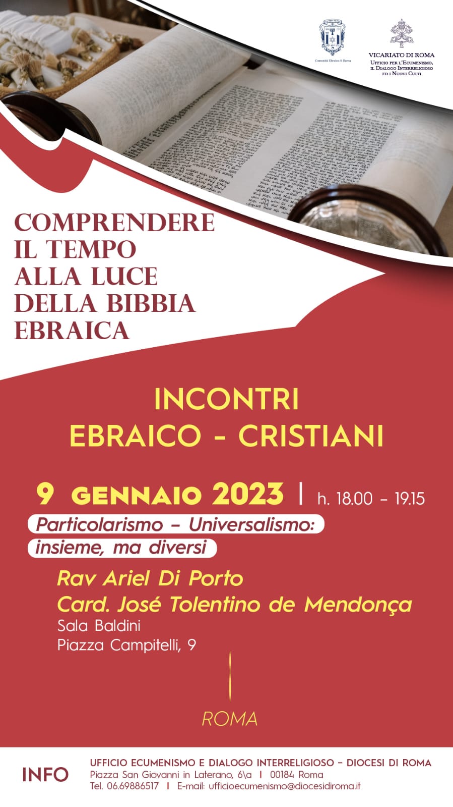 Incontro Ebraico-Cristiano Lunedì 9 Gennaio 2023