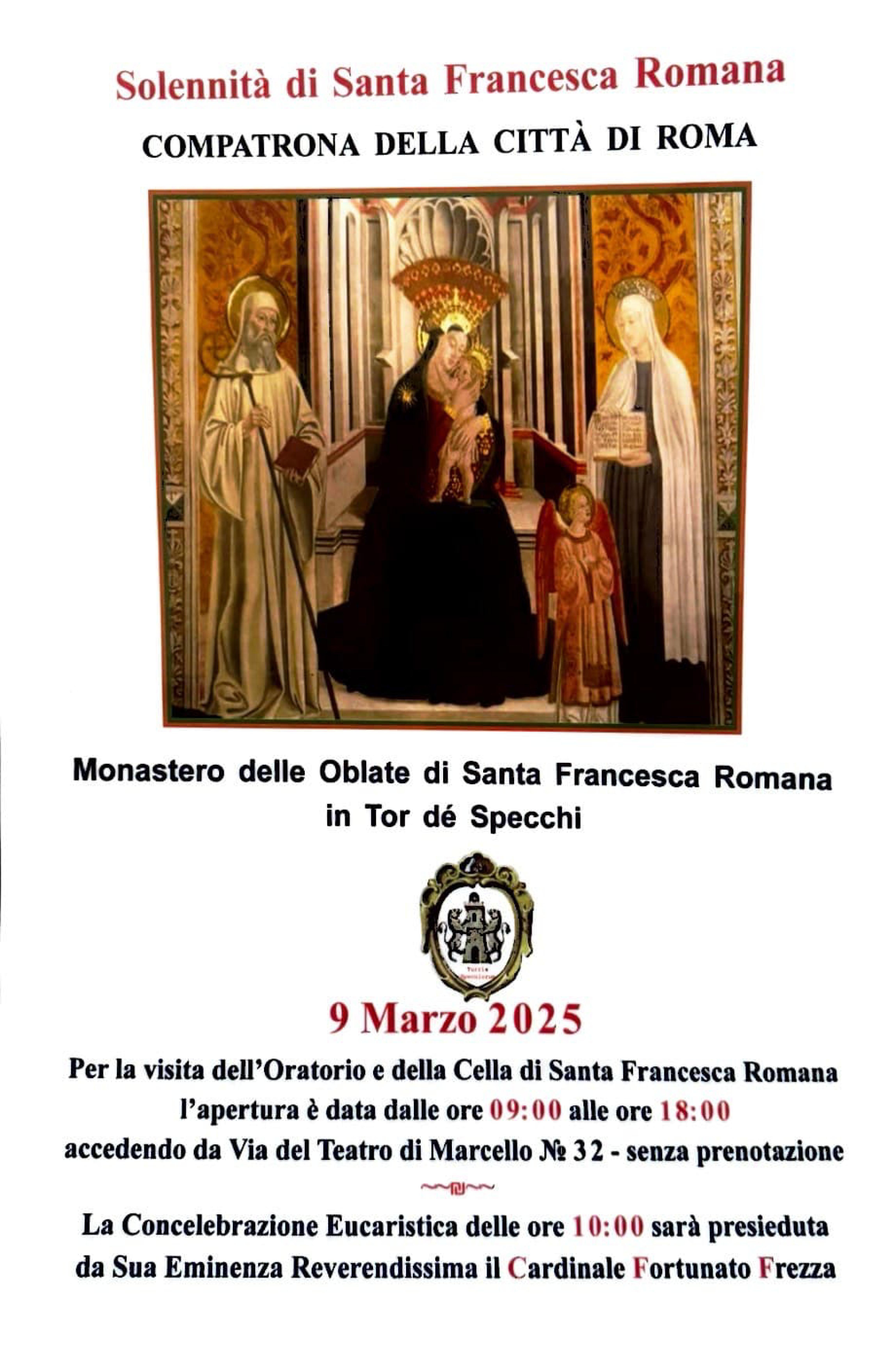 Solennità di Santa Francesca Romana 2025
