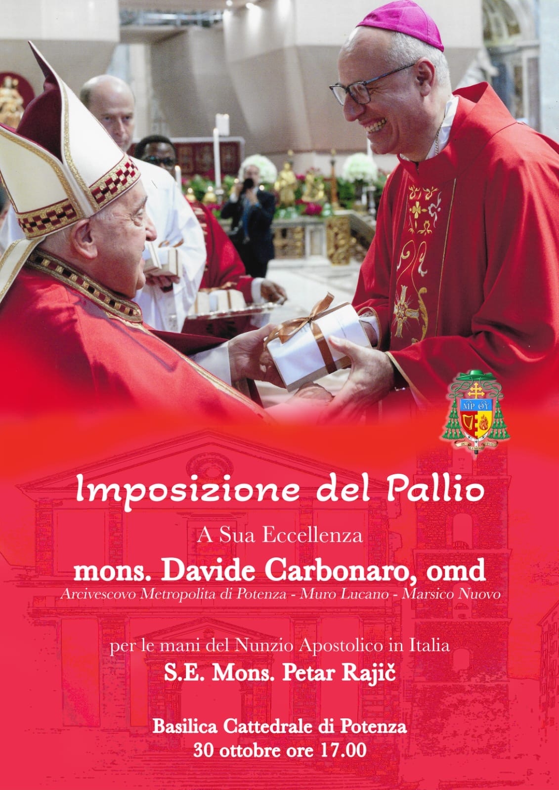 Imposizione del pallio a Mons. Carbonaro